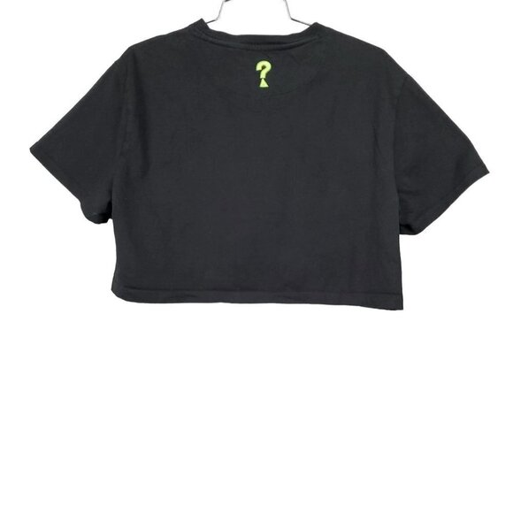 🚨378 Guess Graphic Print Disco Cropped Cotton Black T-Shirt - Picture 7 of 10